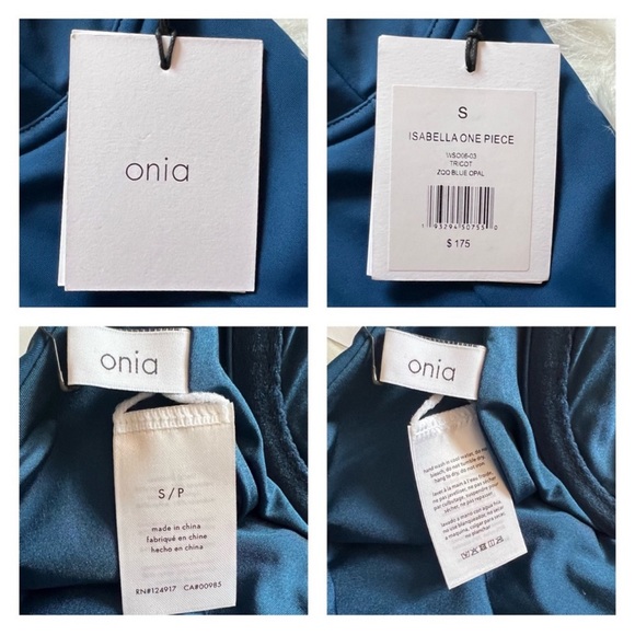 New! ONIA Isabella Two-Tone One Piece Swimsuit - Picture 10 of 10